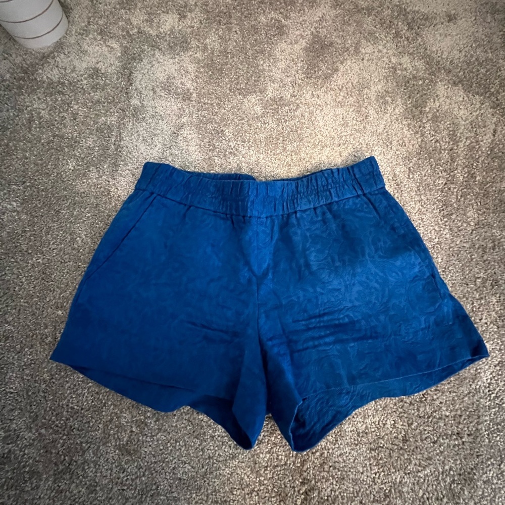 Royal blue pull on shorts